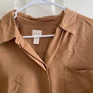Chico’s solid button down shirt